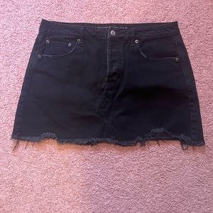 Black Jean Skirt AEO